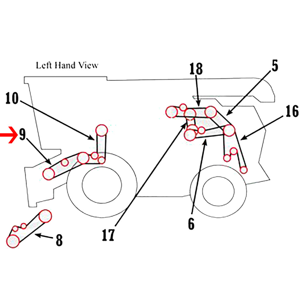H22091 New Variable Speed Feederhouse Belt Fits John Deere 9660 9670 9760 +