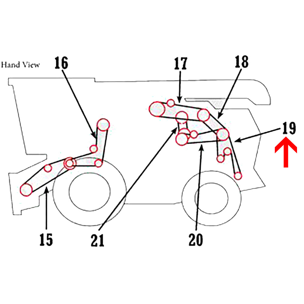 H240974 New Lower Chopper Drive Belt Fits John Deere S660 S670 S670HM S680 +