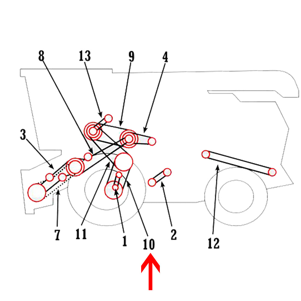 AMH75846 H75846 Posi-Torq™ Ground Drive Belt Fits John Deere Combine