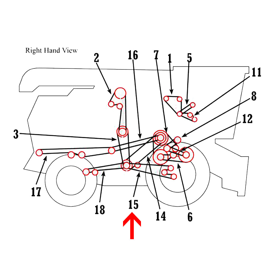H77010 Shoe Grain Supply Auger Belt Fits John Deere Combine 6600 7700