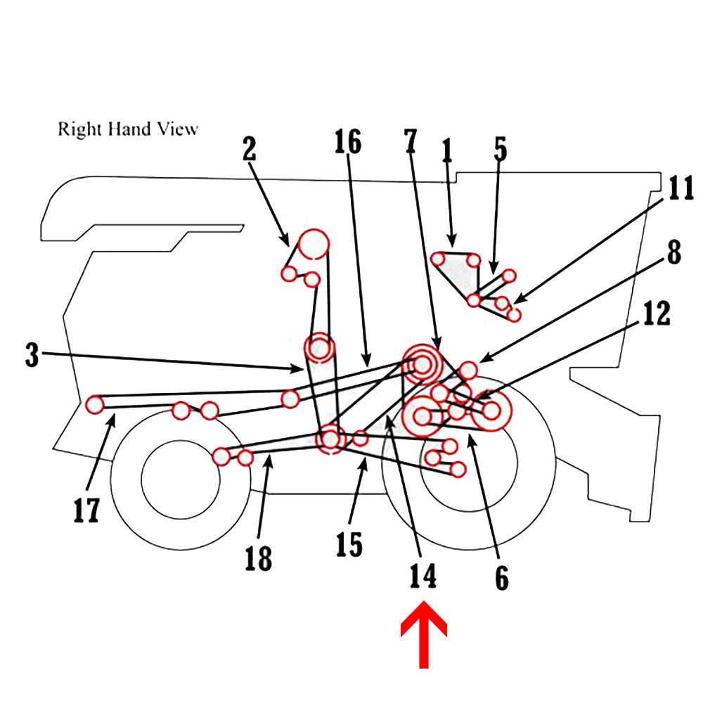 Secondary Countershaft Belt Fits 6600 7700 COB40-0813 H77019 H77019-A