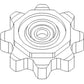WN-AH231386-PEX Corn Head, Gathering Chain, Idler Sprocket Fits John Deere 606