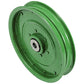 Green Flat Idler Pulley Fits John Deere Replaces AH94450