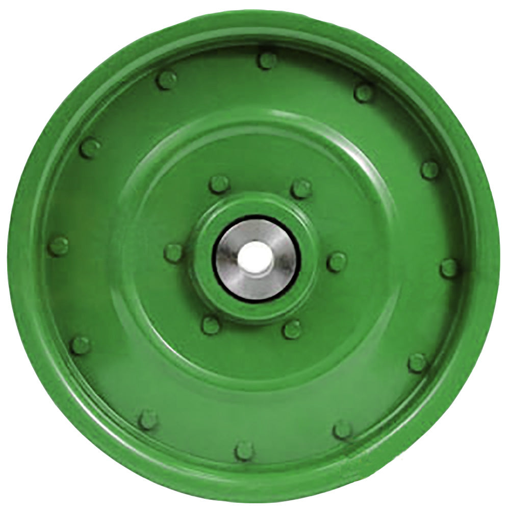 Green Flat Idler Pulley Fits John Deere Replaces AH94450