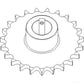 Clean Grain Elevator Sprocket - Upper Fits Case IH 7010 8010 9120 7120 8120