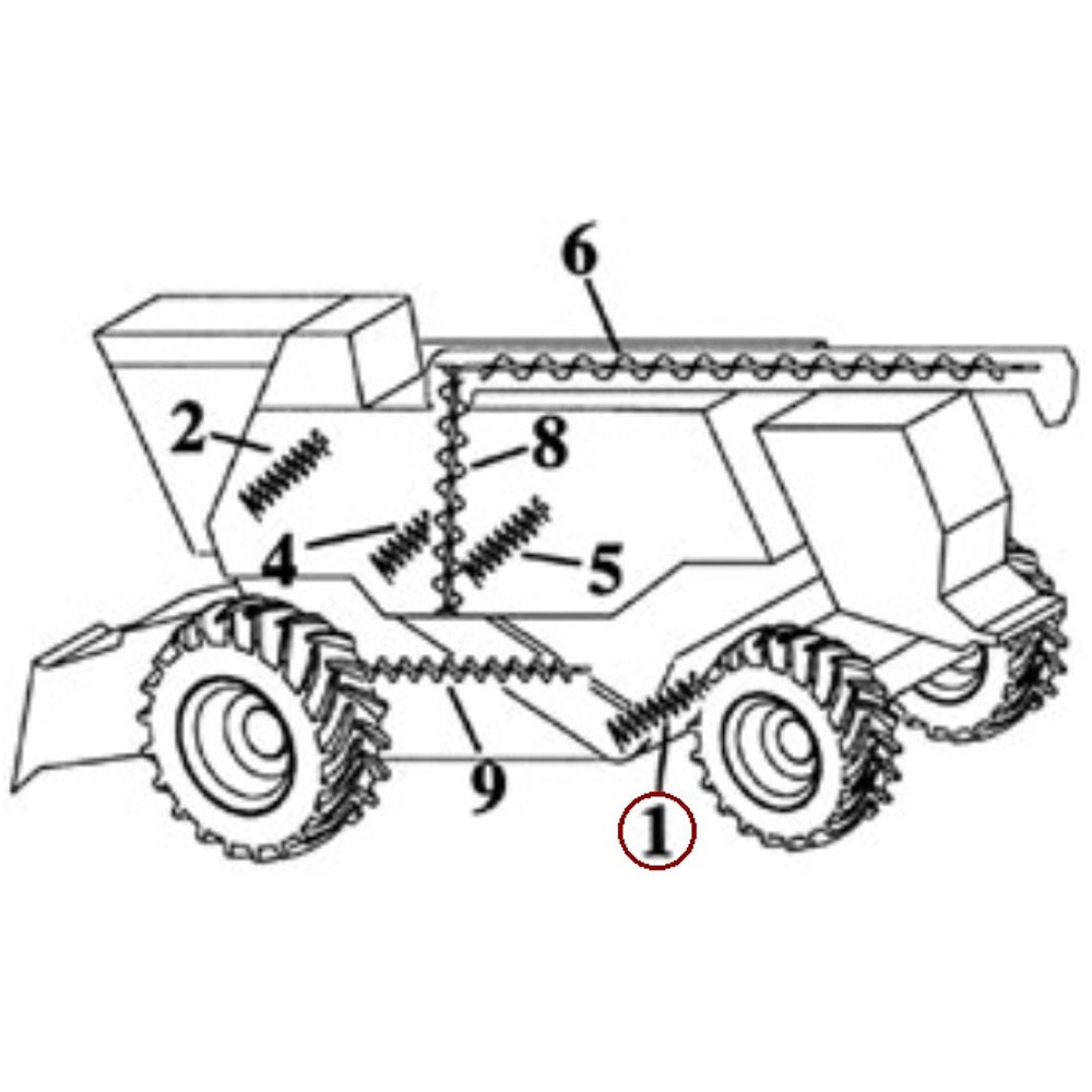 WN-AH202510-PEX Auger, Tailings, Lower Fits John Deere 9560STS 9570STS