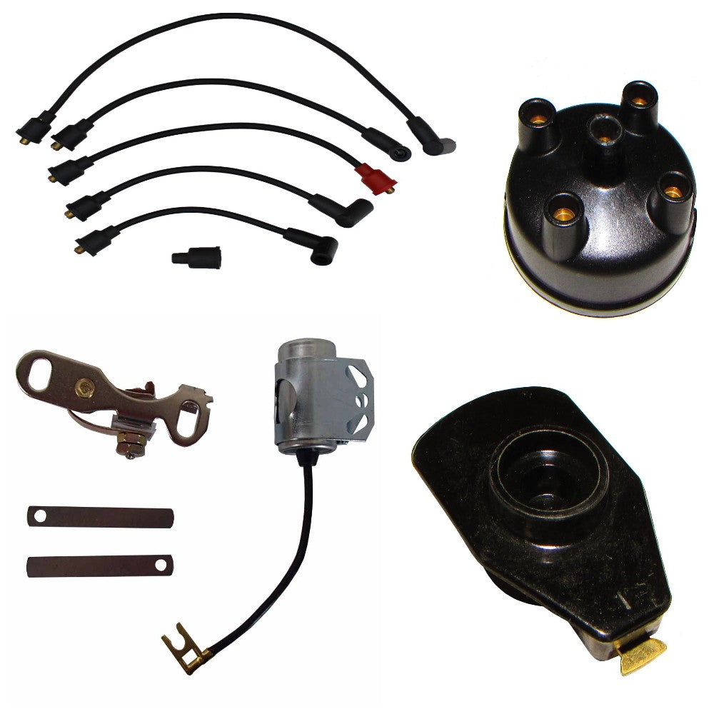 Complete Tune Up Kit Fits Ford Tractor 8N Side Mount Wires Plugs Cap Points Roto