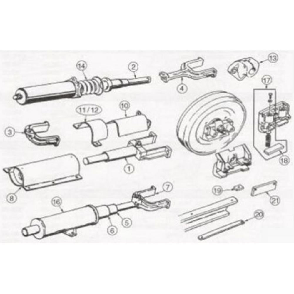 129162A1 Track Adjuster Assembly Fits Case 650G 650H 750H 850D 850E 850G 850H