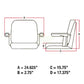 CS140-1V Seat With Flip Up Arms Fits Case IH A B H M 200 300 400 560 600 730 830