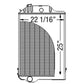 AR48735 New 25" H x 22.062" W Tractor Radiator Fits John Deere 4320 Fits JD Trac