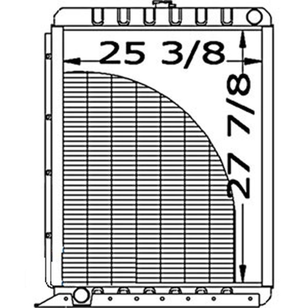 55650C2 Combine 25.375" x 27.875" Radiator Fits International 1440 815 915