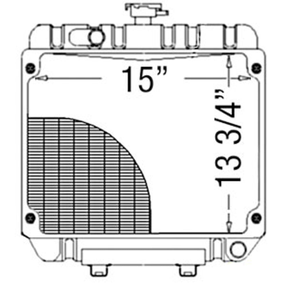 6781758710 Radiator Fits Kubota Tractor Models B9200DC-DP B9200DC-EP B9200HSD-TO
