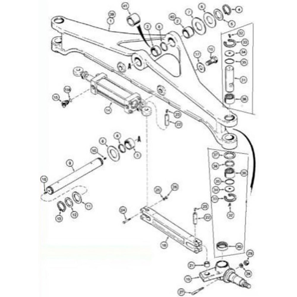 D103156 2WD FRONT AXLE KING PIN KIT