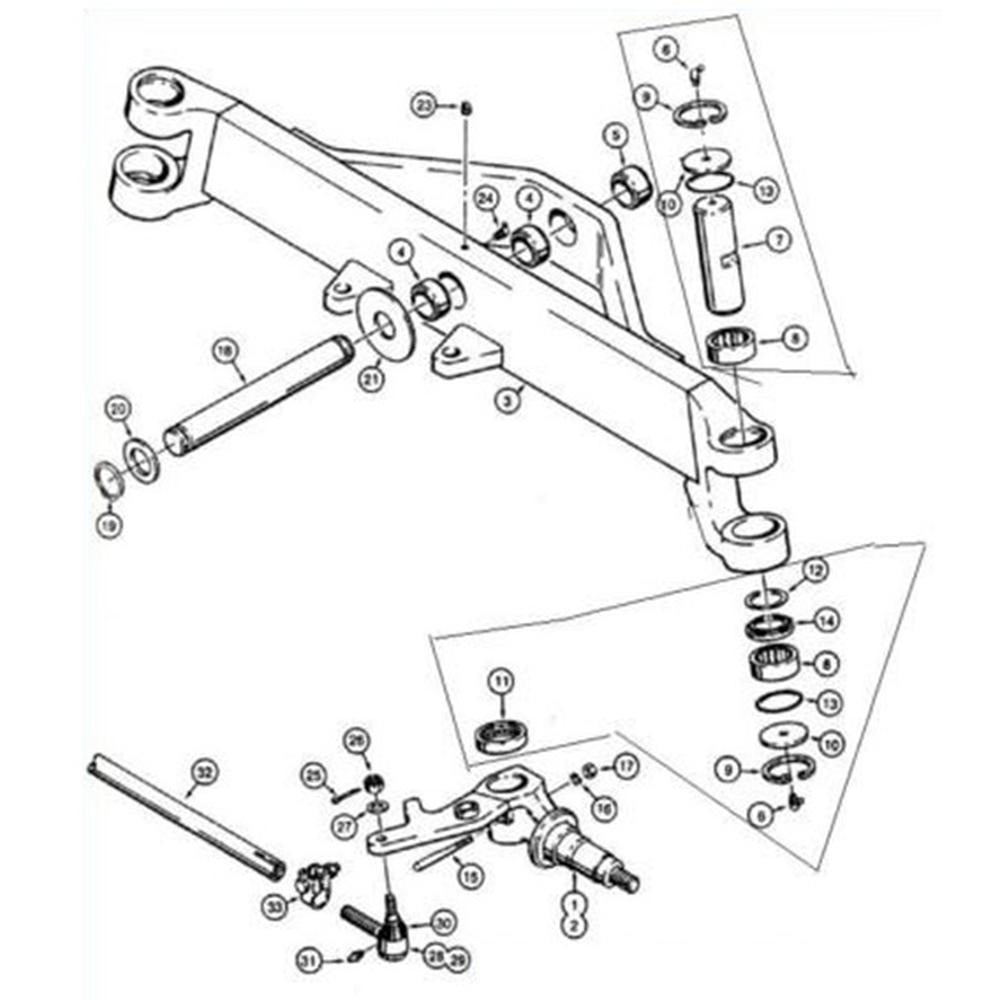 D125863 Fits Case Backhoe Left Side Spindle 480E 480F 580D 580E 584D 584E 585D 5