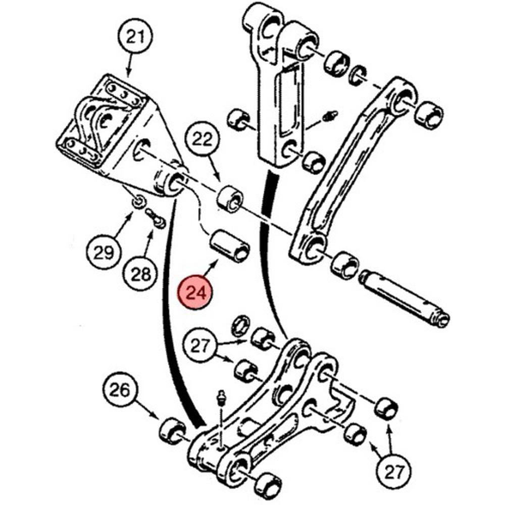 307186A1 Arm to Coupler Pivot Bushing Fits Case 580K 580SK 580SL 580M 580SM