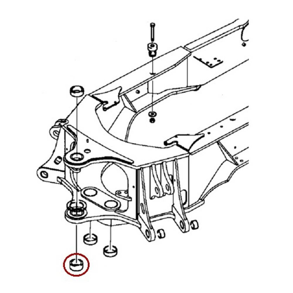 D151070 Bushing Frame at Swing Tower, Lower Fits Case 580K, 580SK, 580L, 580SL,