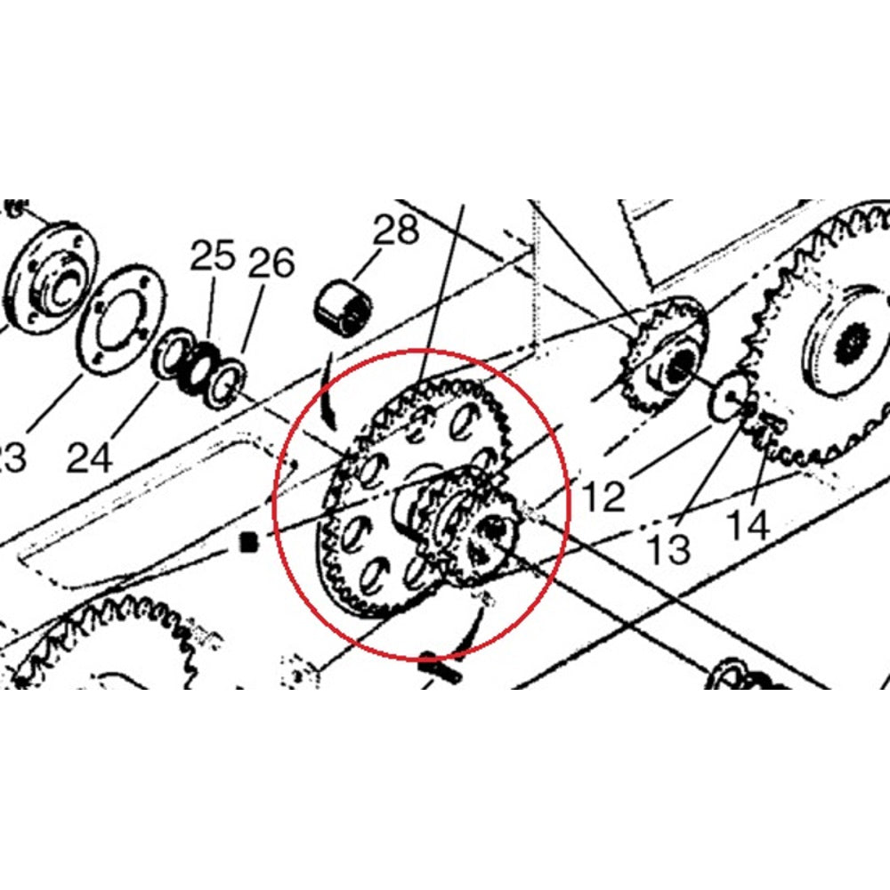 Chain Drive Sprocket Fits Case CE WN-D76529 41-Tooth for Skid Steer 1845 1845B