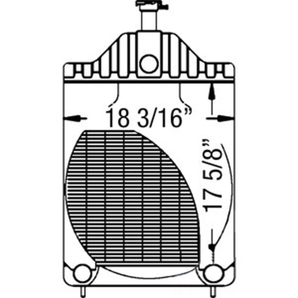 D89103 Radiator Assembly Fits Case IH 580C 584C 585C 586C 18 H x 17.75" W