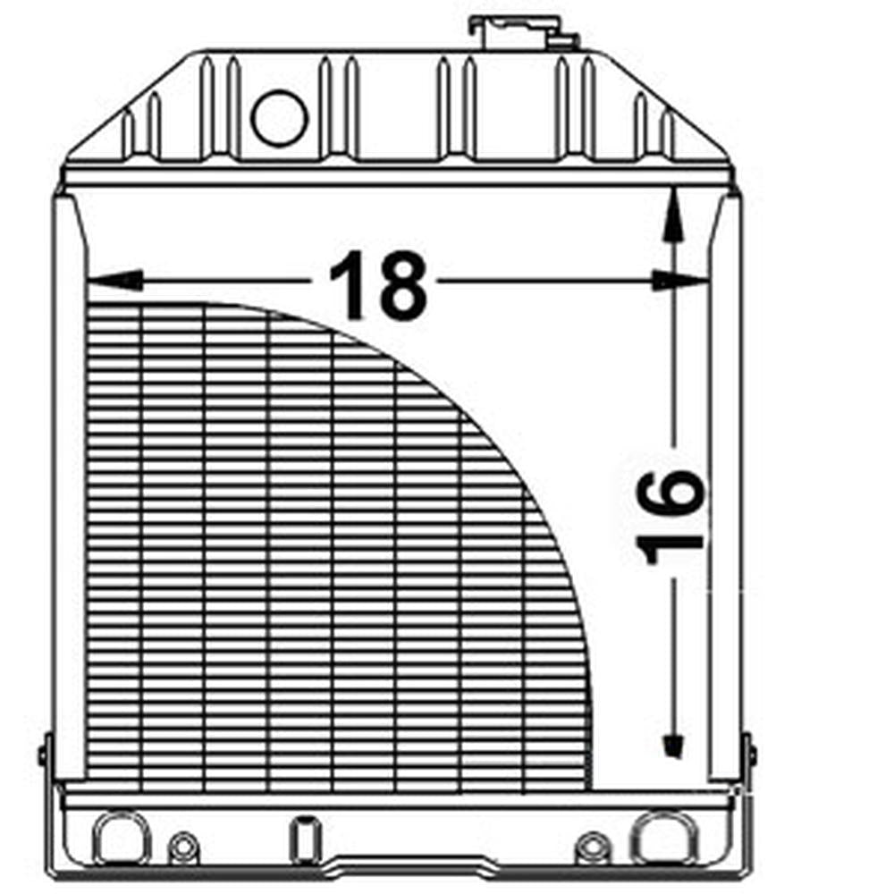 WN-D8NN8005PA-PEX Radiator Fits Ford/New Holland 2000 2100 2300 2600 3000 3