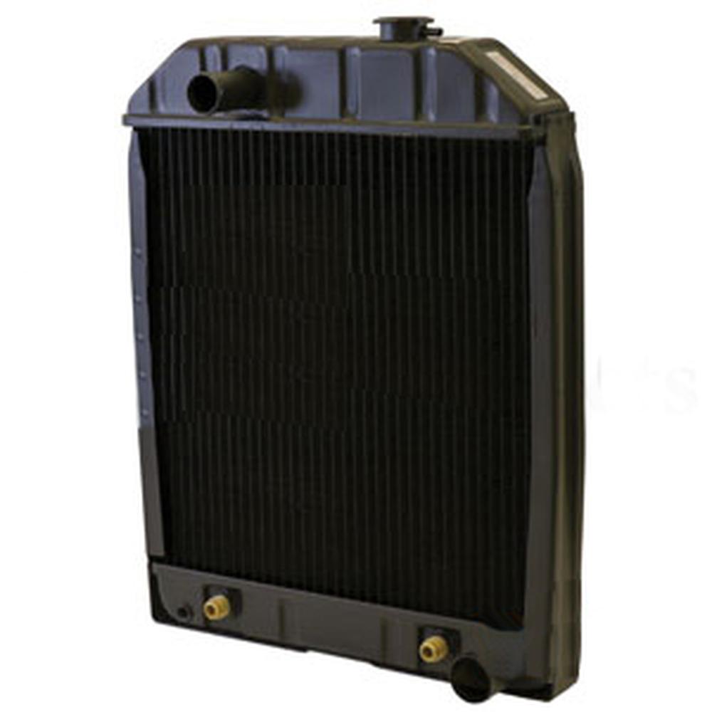 D8NN8005SB Radiator Height 23.625" Width 18.94" Depth 2" Inlet 1.5" Outlet 1.75"