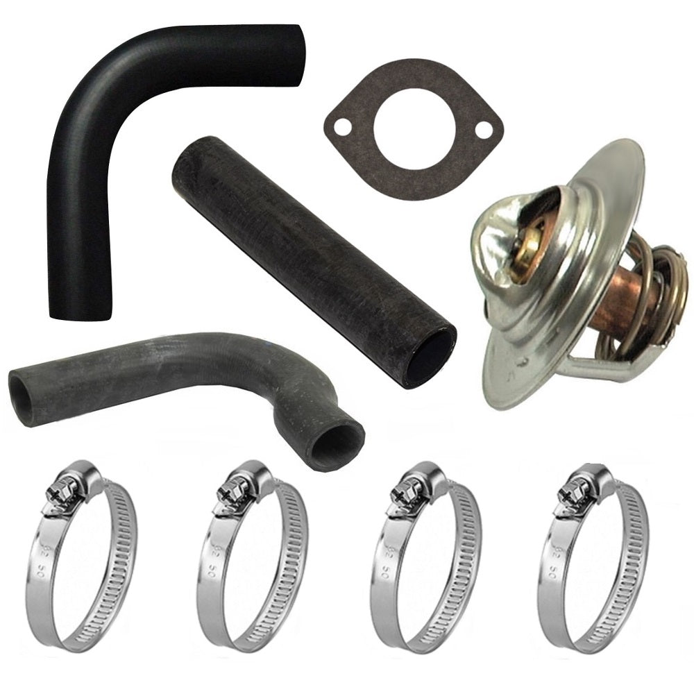 364126X1 Rad. Hose Kit w/ Clamps, Thermostat & Gaskets Fits Massey Ferguson