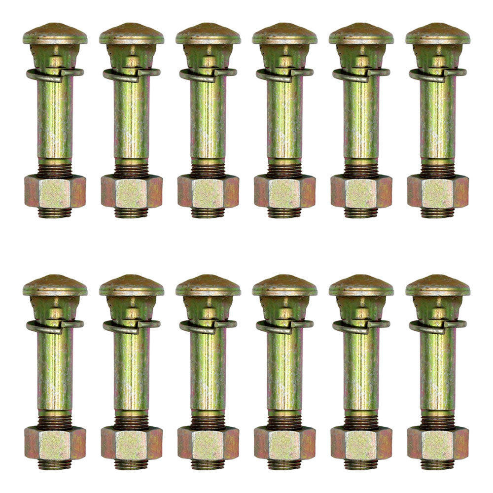 Qty 12: Wheel Stud w/ Washer & Nut  Fits Allis Chalmers Replaces D9NN1N012CA