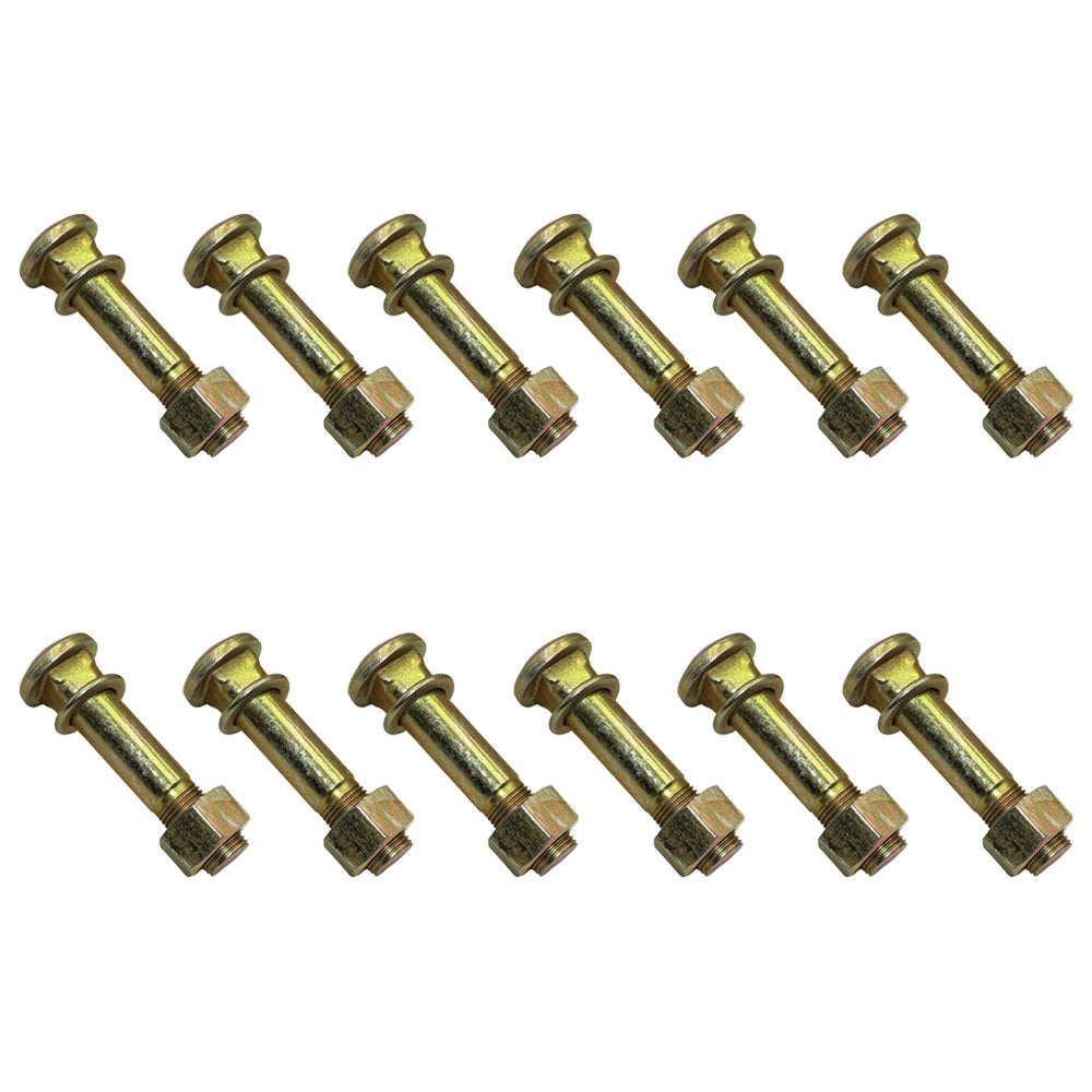 Qty 12: Wheel Stud w/ Washer & Nut  Fits Massey Ferguson Replaces 377749X1