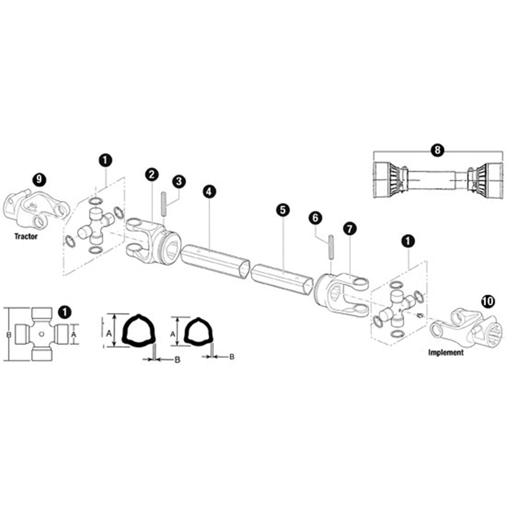 A-70030-35262-AI Inner Tube Yoke