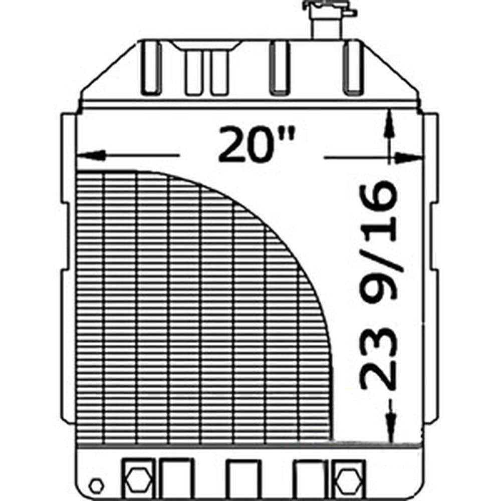 Radiator Fits Ford 7910 8210 E1NN8005BB E1NN8005BD15M