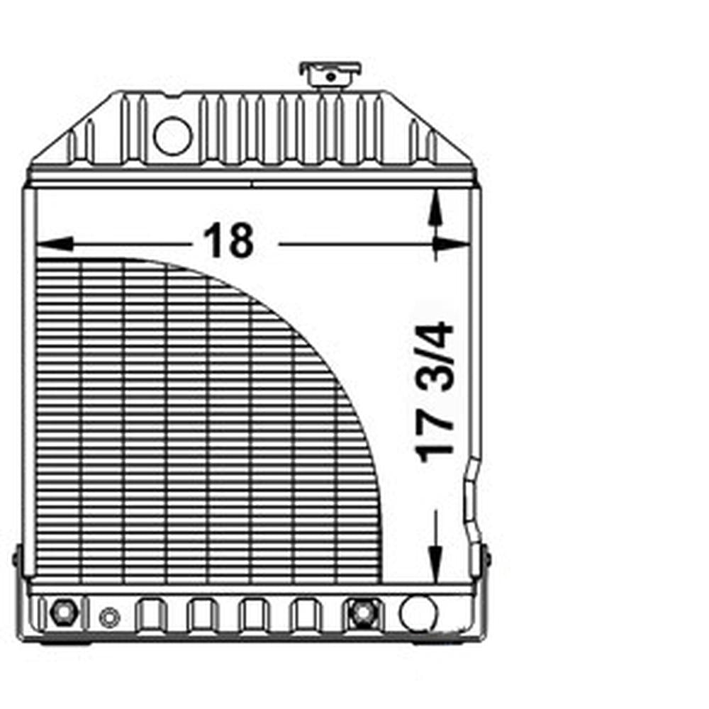 Radiator with Cooler (rear fittings) Fits Ford/New Holland Replaces 83993346