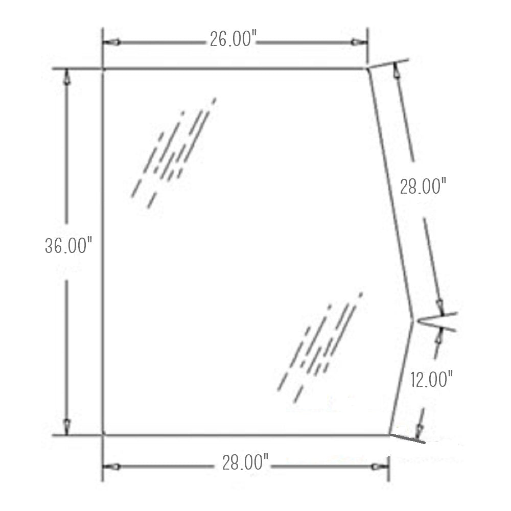 Left Hand Upper Door Glass Fits 445 445C 455 455D 555 555C 555D 655 655C 655D
