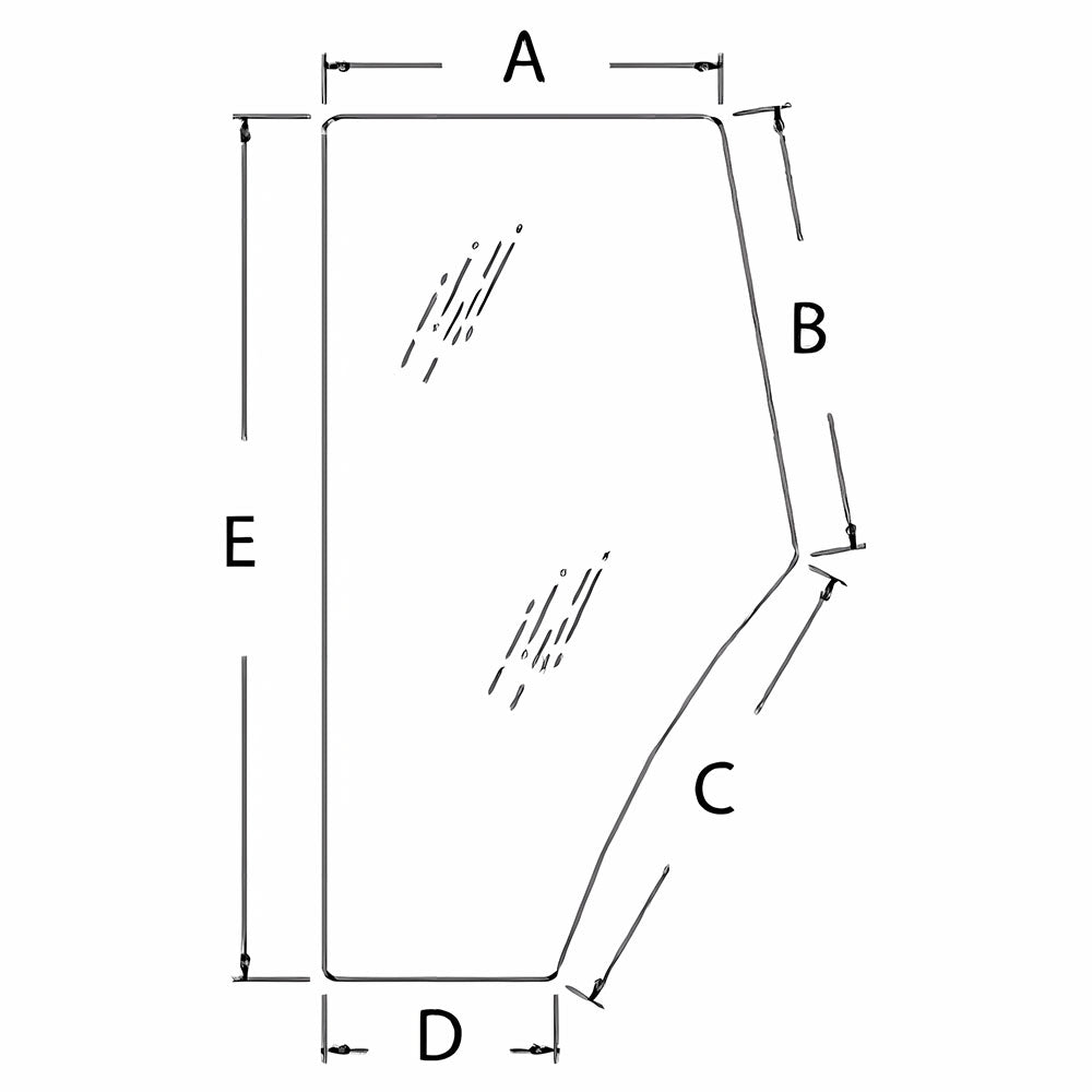 E9NN94032N18BB LH Door Glass Fits Ford/New Holland Tractor 5610 6640 7740 7