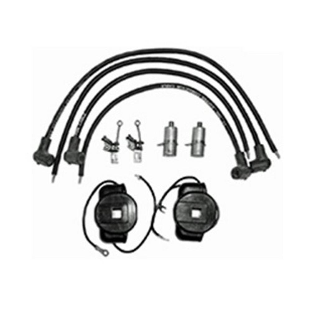 Tune Up Kit w/Wires Coil Points Condensers Fits John Deere 2 Cyl Motor