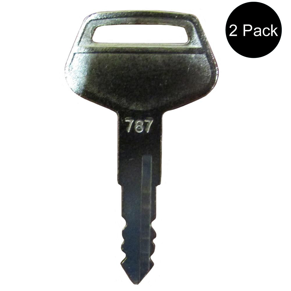 1 Pair 2 Ignition Keys 787 for Komatsu Excavator Dozer Backhoe Heavy Equipment