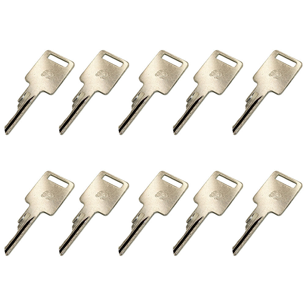 10 Fits Case and Fits Bobcat Heavy Equipment Keys for Backhoe, Skid Steer Equip