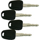 K1009605 Four (4) Heavy Equipment Ignition Keys F900 Fits Daewoo Doosan