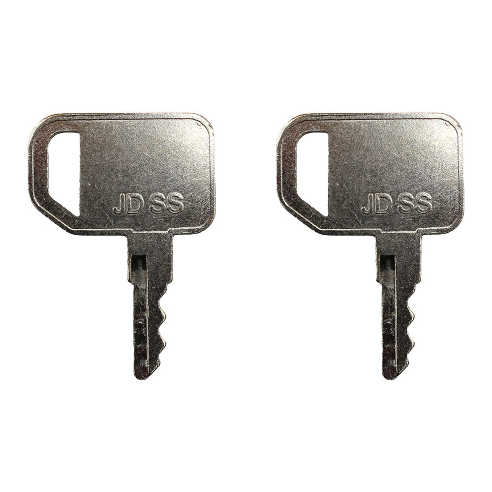 (2) Keys Fits John Deere Skid Steer Compact Track Loaders T209428 KV13427 Fi