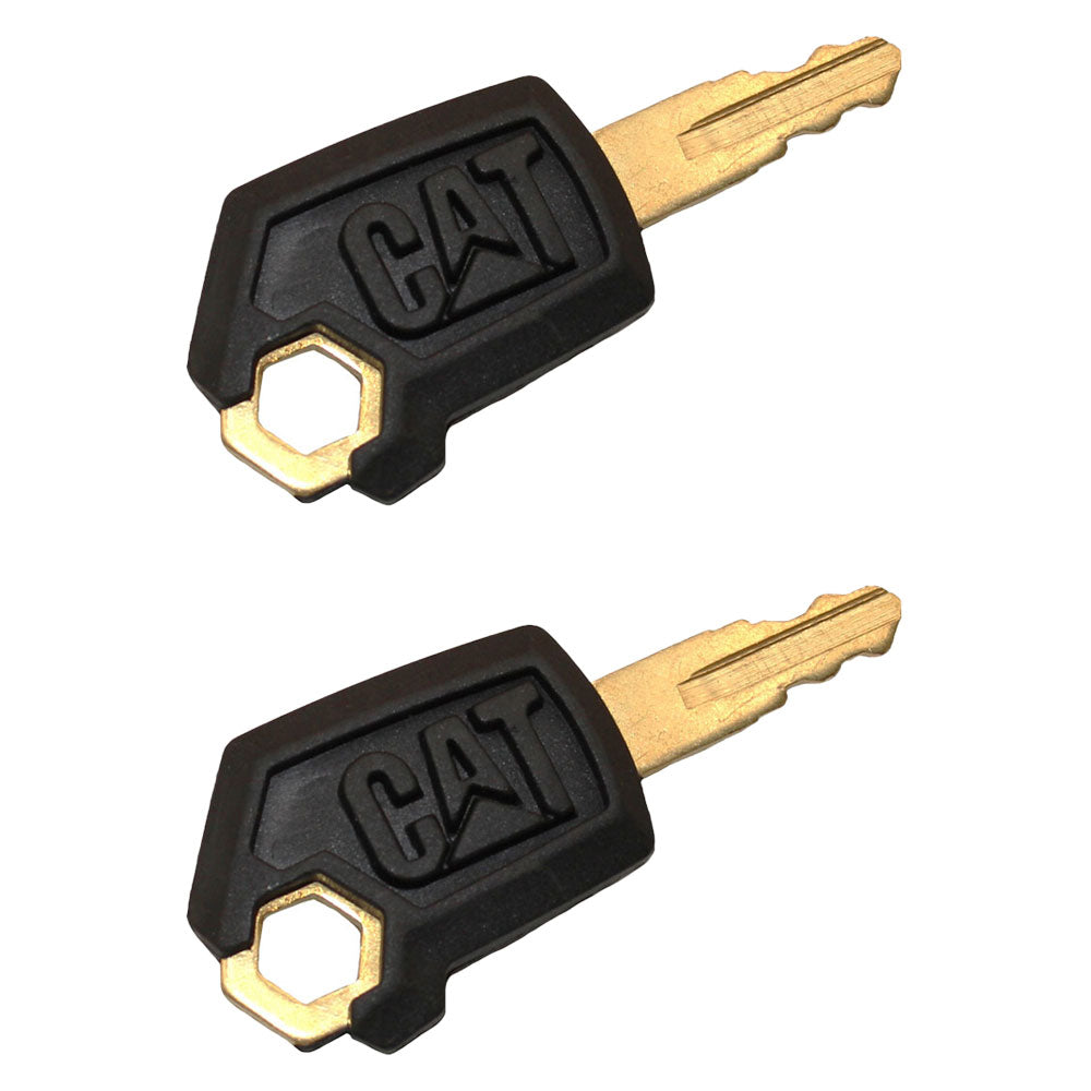 2 Keys Fits CAT Fits Caterpillar Dozer Excavator Crawler Skid Steer Heavy Equip