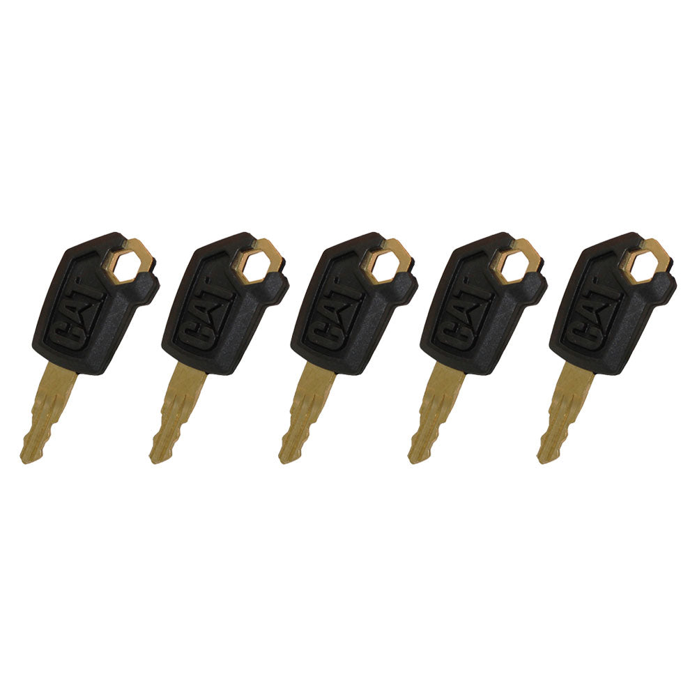 (5) Heavy Equipment Key Set Ignition Keys Fits CAT Fits Caterpillar New Style 5P