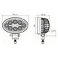 New Universal 3.50" x 5.5625" x 2.50" LED Work Light Lamp Black with 1800 Lumens