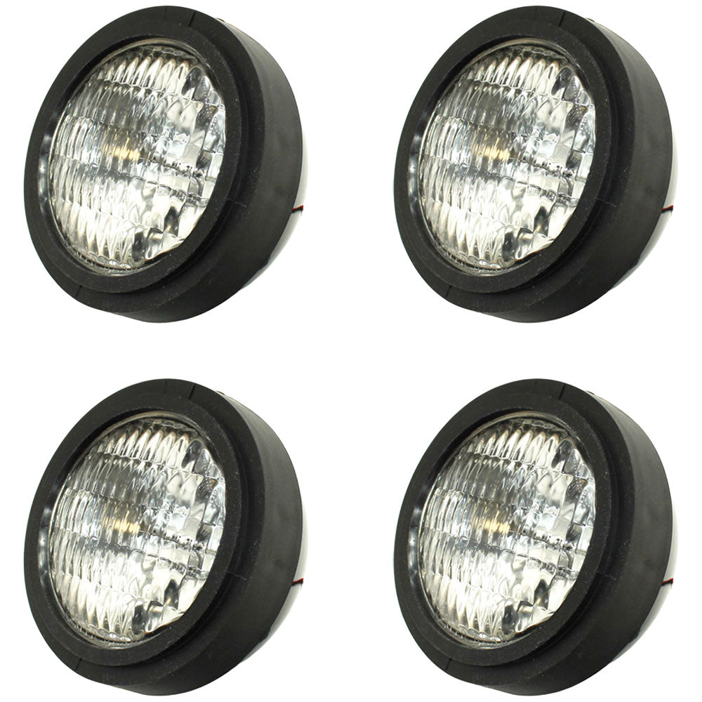 Qty 4: 12V Sealed Beam Headlight Fits Massey Ferguson Replaces 505281M91
