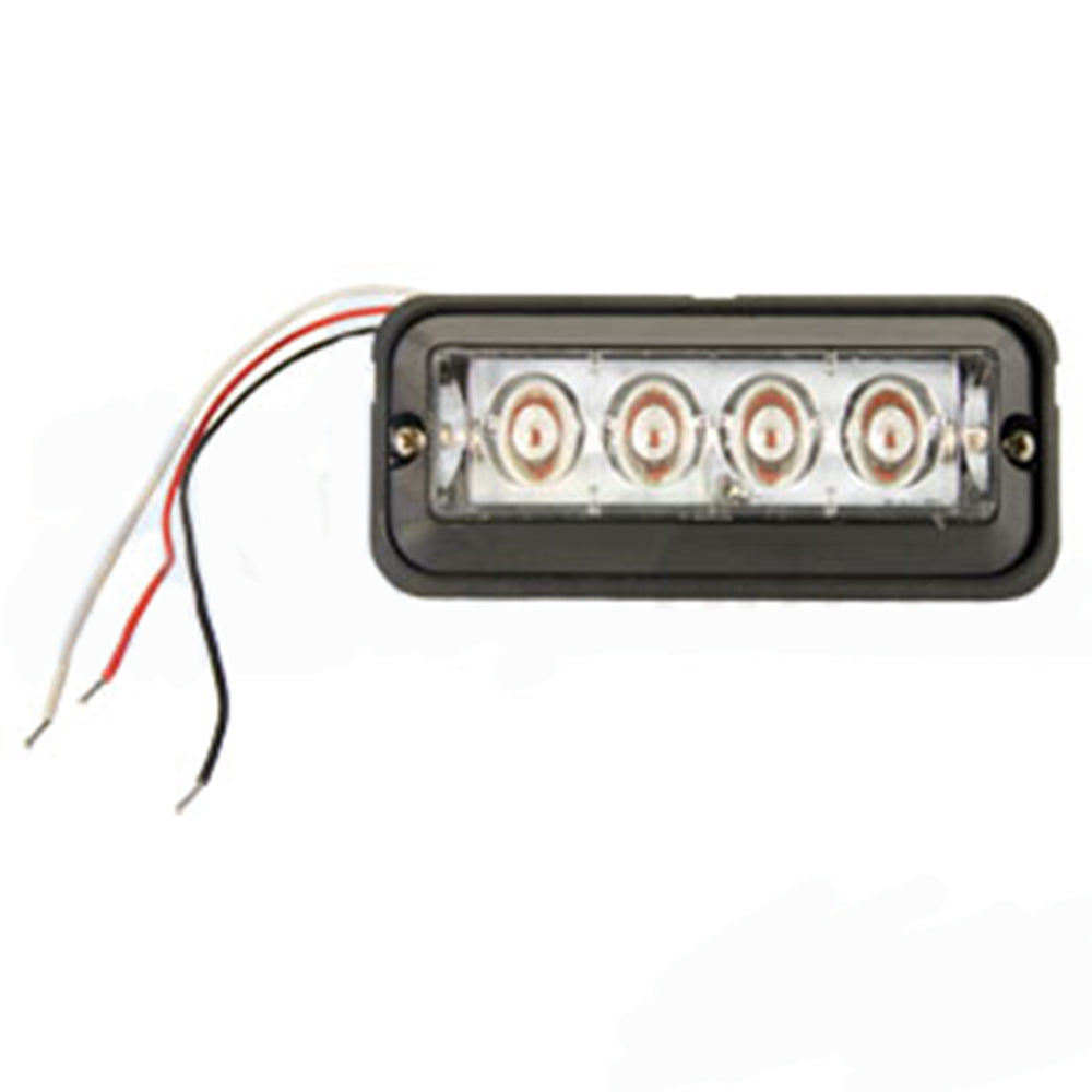 WA9810 New LED Amber Flashing Black Housing Warning Light Made to be Universal