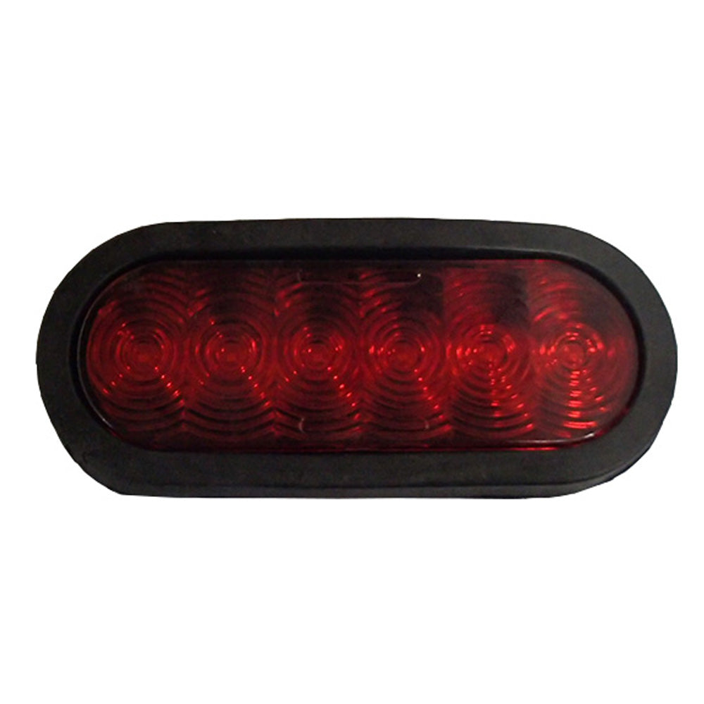 (1) Trailer Truck LED Sealed RED 6" Oval Stop/Turn/Tail Light