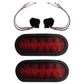 Qty 2: 6" Red Oval LED Light Kit
 Fits Universal Products Replaces T66-RR0T-1