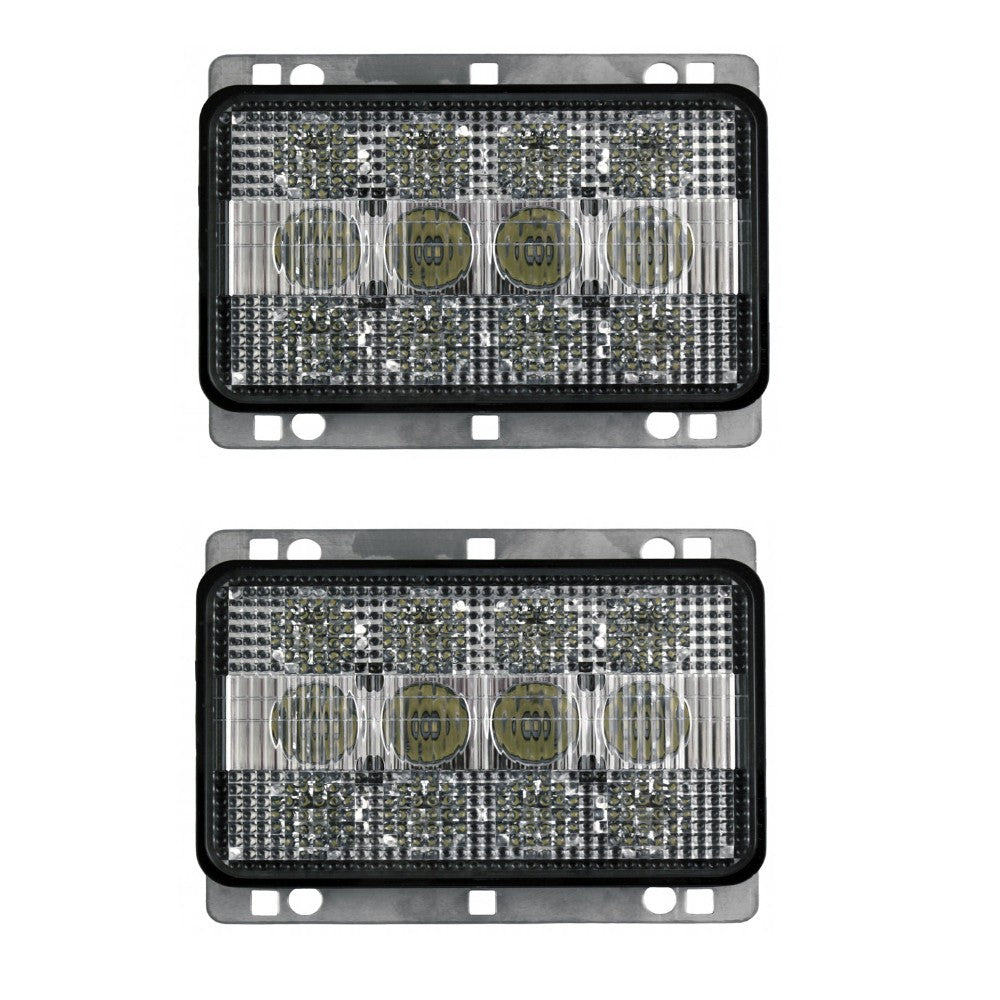 Qty 2: Rectangle LED Headlights Fits Case IH Replaces 133291C1