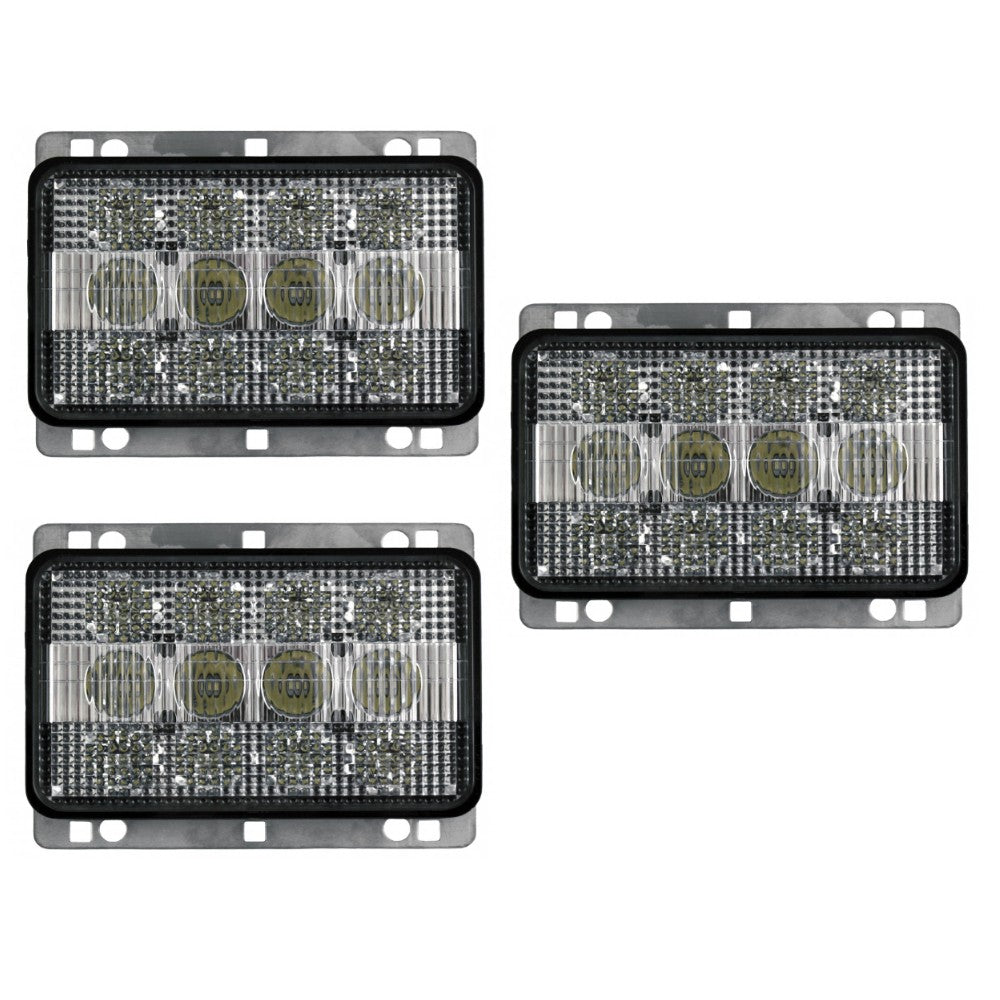 Qty 3: Rectangle LED Headlights Fits International Harvester Replaces 133291C1