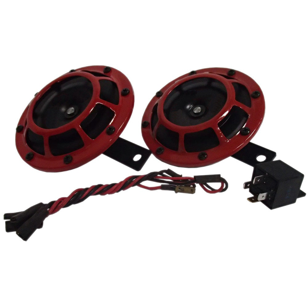 003399801 Supertone Universal 12V High Tone/Low Tone Twin Horn Kit (Red)
