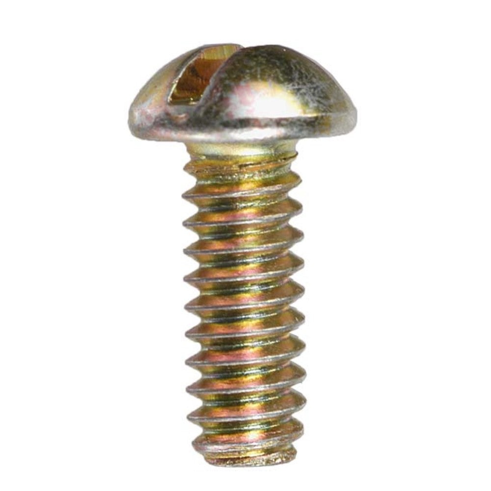 Brush Screw 10-24 0.5" / 12.7mm L Slotted Round Head