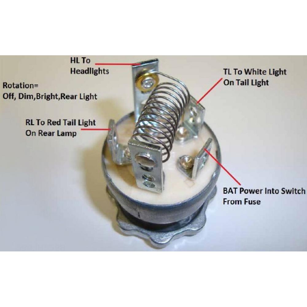 12V  Light Switch Fits International Harvester A AV B BN C Fits Cub H HV I4