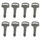 (8) Starter Keys Fits Kubota B3030 B3200 B3350 B7400 B7500 B7510 B7610 B7800